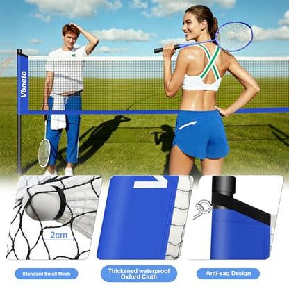 Badminton Set, Portable Outdoor Anti-Sag System – Official 20ft x 5ft Easy Setup Durable Net with 4 Rackets, 3 Shuttlecocks & Carry Bag for Backyard, Lawn or Beach Fun