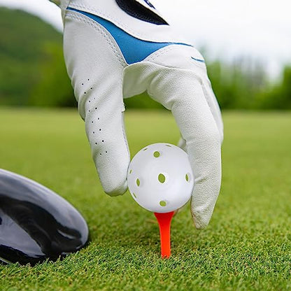 Joyberg Practice Golf Balls 24 Pack, 42mm Plastic Golf Balls, Practice Golf Balls for Backyard, Training Golf Balls for Swing Practice - color: White