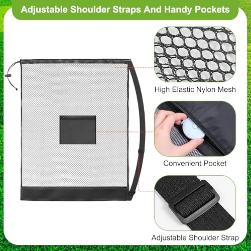 cobee 6 Pack Extra Large Sports Ball Bags, 30" x 40" Mesh Drawstring Backpack with Adjustable Shoulder Strap Training Ball Bag for Basketball Soccer Football Volleyball Gym Equipment Accessories