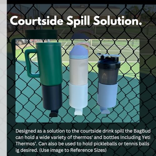 Chainlink Fence Hook To Hold Cup and Sports bag/Gear For Pickleball, Tennis, Basebal, Softball, Soccer, Track and Field and Other Sports Bags and Gear - color: Black