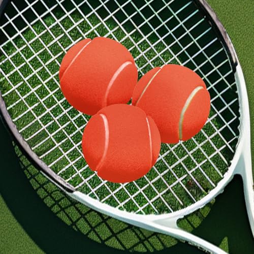 30/40 Pack Training Tennis Balls, Pet Dog Playing Balls, Practice Tennis Balls with Mesh Bag for Transport and Beginner Training - color: Orange-30Pack