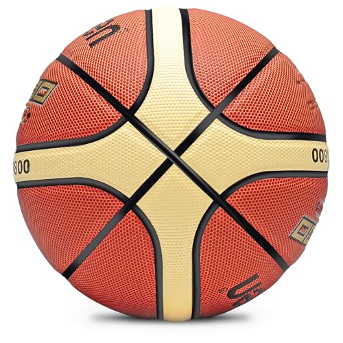 Training Soft Touch Rubber and Faux Leather Fighting Basketball, High Bounce Indoor Outdoor Basketball Gift - color: BG7X-CF800 Brown