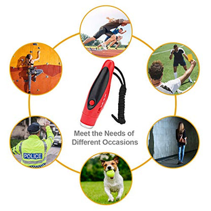 Electronic Whistle, Battery Operated Whistle Adjustable 3 Different Loud Whistle Sounds with Lanyard Handheld Electronic Whistles for Referees Volleyball Coaches Teacher, Soccer Sports Whistle - color: red