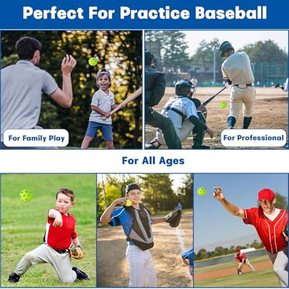 Coopay 20/40 Pack Practice Baseball Softball Plastic Training Balls Lightweight Hollow Limited Flight Softballs for Hitting, Pitching,Batting Training Indoor Outdoor Use - color: Green, style: 40 Pack