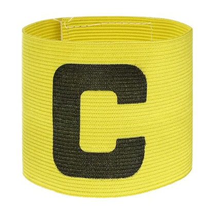 NOLITOY Soccer Captain Armband Football Bands for Adult Youth, Adjustable Soccer Rugby Basketball Player Bands 5. 31 Inch - color: Yellow