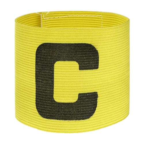 NOLITOY Soccer Captain Armband Football Bands for Adult Youth, Adjustable Soccer Rugby Basketball Player Bands 5. 31 Inch - color: Yellow