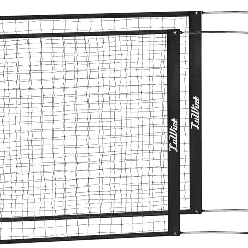 Luwint Backyard Volleyball Net 21ft, Recreational Volleyball Net Only for Outdoor Indoor Beach, Black Practice Net for Casual Games & Backyard Sports - color: 2 Pcs Black