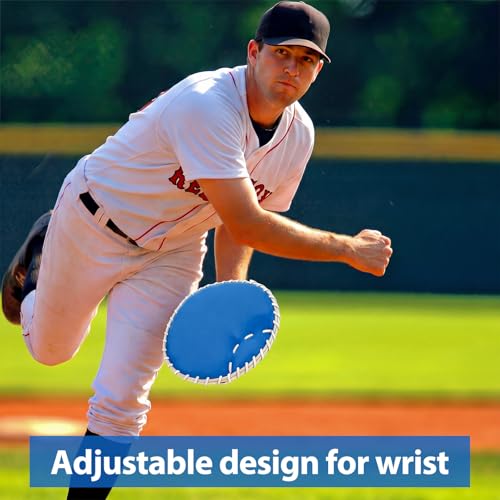 VioraWhite Pancake Baseball and Softball Training Glove with Practice Foam Ball - Flat & Soft Premium PVC Fielding Gear for Right-Hand Throw, Great Choice for Teens