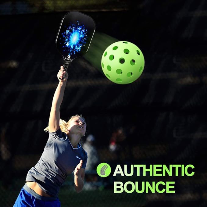 6-Piece USAPA-Certified Pickleball Set - 40-Hole Outdoor Competition Balls, High Elasticity + Weather-Resistant Design, Includes Portable Mesh bag, Suitable for Beginners/Professional Training