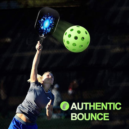 6-Piece USAPA-Certified Pickleball Set - 40-Hole Outdoor Competition Balls, High Elasticity + Weather-Resistant Design, Includes Portable Mesh bag, Suitable for Beginners/Professional Training