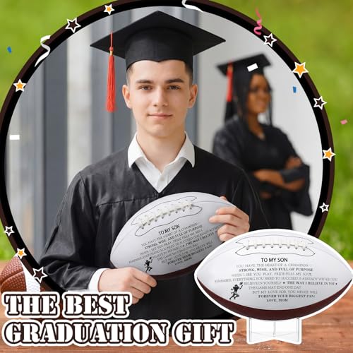 4 Pcs Autograph Football Soccer Gift Blank Signature Official Size Footballs Gifts with Acrylic Stand and Signature Pen Pump Two Tone Panels for Coach Gifts Anniversary Birthday - style: Champion