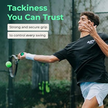 ADV MaxTac Tacky Tennis Overgrip - 3 Pack - Extremely Sticky Non-Slip Tennis Grips Overgrip - Razor-Thin & Easy to Use Pro Tennis Racquet Grip Tape (3-Pack White) - color: 3-Pack White