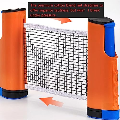 Retractable Table Tennis Net Replacement, Ping Pong Net and Post for Ball Shooters Multi-Ball Training or Serve Practice, Stretches 5.75 Ft - color: Deep Coffee