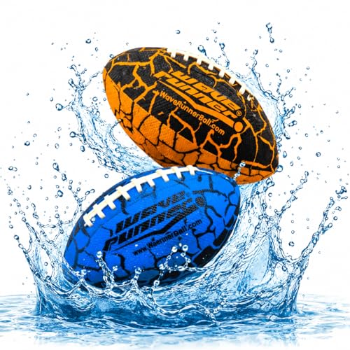 Wave Runner Water Football for Pool and Beach | Waterproof Football for Outdoor Games for Adults, Teens, and Kids - Lightweight Pool Toys, Easy Wet Grip, Outdoor Summer Toy - color: 2 Pack Random Color