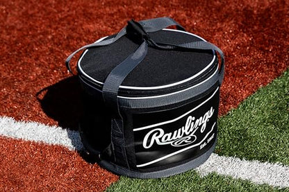 Rawlings | Soft Sided Ball Bucket Bag | Baseball/Softball | Multiple Options - color: 3 Dz. - Black/Grey