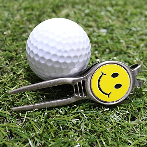 Golf Divot Repair Tool with Ball Marker, A Unique and Multi-Functional Golf Accessory, Nickel - color: Black 3