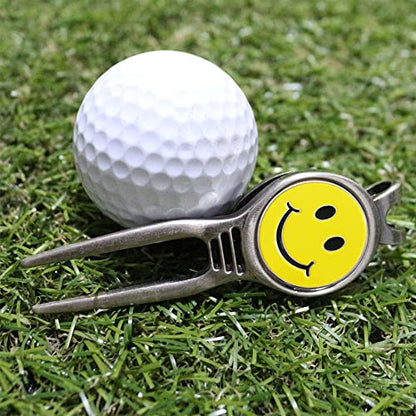 Golf Divot Repair Tool with Ball Marker, A Unique and Multi-Functional Golf Accessory, Nickel - color: Black 3