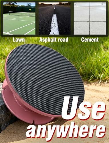 VAIIO Professional Tennis Trainer - Full Metal Portable Solo Rebounder with 3 High-Elastic String Balls, Ideal for Adults, Kids, Beginners & Advanced Players - color: Pink