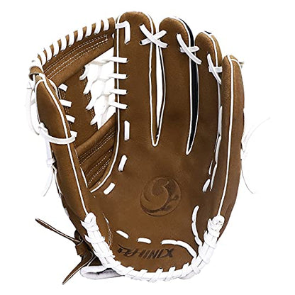 PHINIX Softball Gloves Brown & Black 12.5"-14"