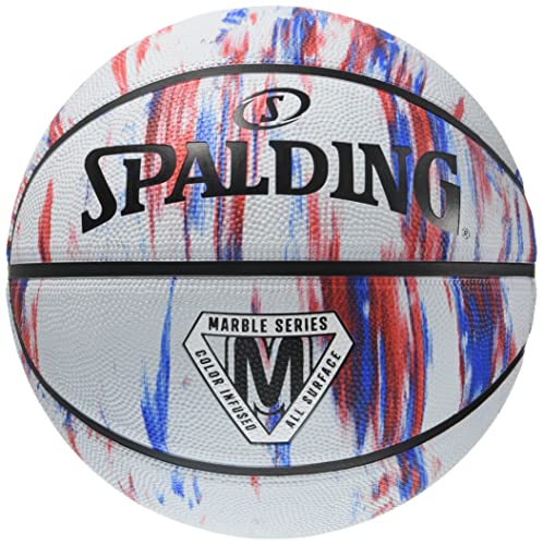 Spalding Basketball Basic No. 7 Rubber Marble - color: Marble Tricolor 84-399Z