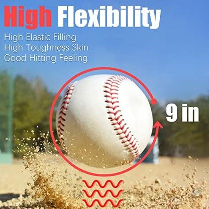 12 Pack 9 inch Sports Practice Autograph Baseballs for Adult/Youth Training Baseballs Bulk for Pitching, Throwing, Signature, Collection