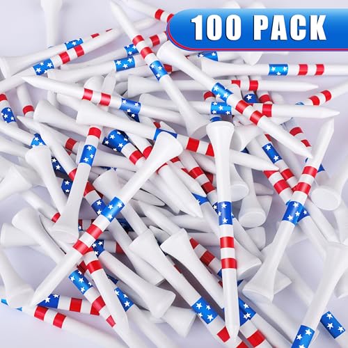 Premium Golf Tees Choose Between 200 Count or 120 Count, Professional Marking System Golf Tees 3-1/4 Inch, Reduce Friction Side Spin More Stable Golf Tees - color: 100 Pack Wood Tees - USA
