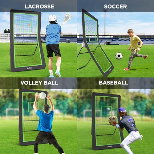 Lacrosse Rebounder for Backyard 7 x 4 ft Lacrosse Bounce Back Net for Lax Practice with Five Rebound Angles