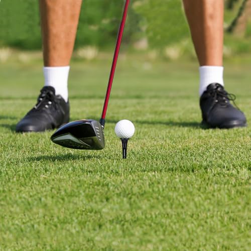MAZEL Transparent Plastic Golf Tees 8 Pack,Enhanced Durability & Stability Plastic Tees with 5 Prongs,Minimize Friction and Side Spin - color: Black