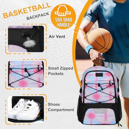 Goloni Soccer Backpack,Basketball Backpack with Ball Compartment & Shoe Compartment,Backpack for Basketball,Soccer - color: Dyeing