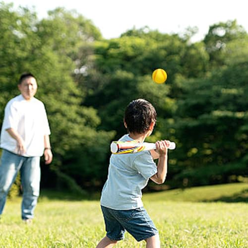 4 Pack Foam Baseballs Practice softballs 9 inch Training Soft Baseballs Batting Hitting Fielding Indoor Outdoor - color: Yellow