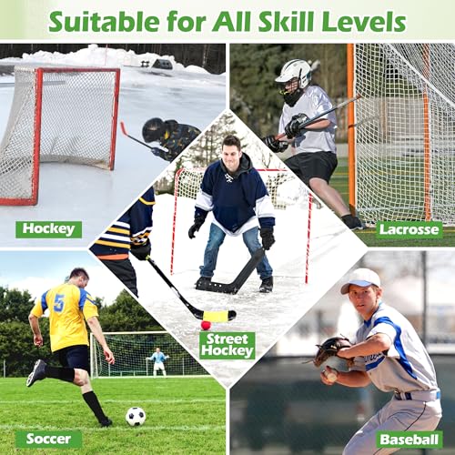 4P Magnetic Hockey Shooting Targets, Luxiv Silicone Shooting Goal Discs for Training Magnet Lacrosse Goal Targets for Soccer, Baseball Practice