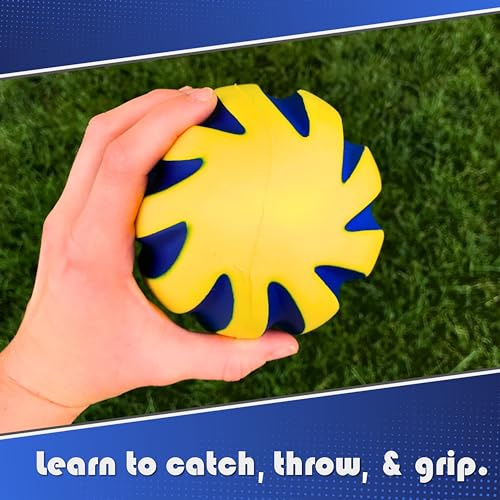 Spiral Foam Football - Soft Foam Football for Kids - 9 Inches - American Football - 1 Each - color: Blue/Yellow