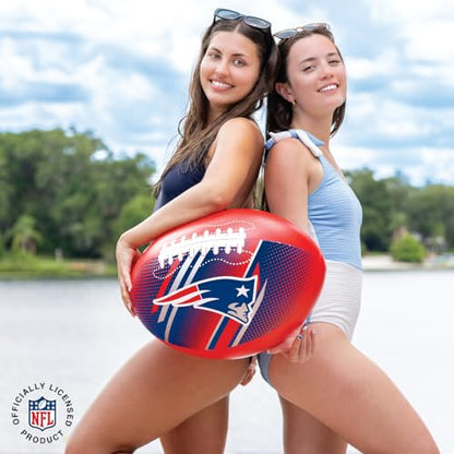 BigMouth 18” Inflatable Pool Football Officially Licensed NFL Fan Gear Merchandise Beach Ball Games for Adults and Teens - style: New England Patriots