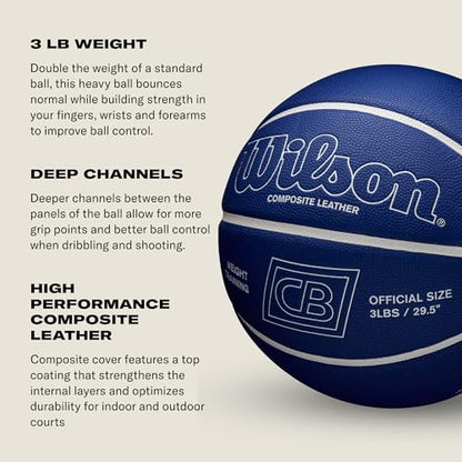 WILSON x Chris Brickley Training Basketballs - Size 6 and Size 7 - size: Size 6 - 28.5", style: Weighted Training Ball