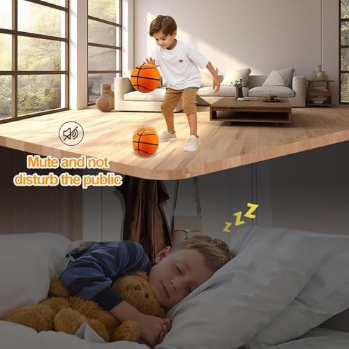 Silent Basketball Size 7 (29.5") - 2026 New Upgrade Foam Basketball Arcade Game Indoor | Ball for Quiet Dribbling and Indoor Training,Pro PU Foam Ball – Higher Bounce
