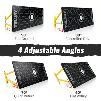 4-Angle Soccer Rebounder Board, Portable Soccer Rebound Wall for Passing, First Touch & Shooting Training, Heavy Duty HDPE Kick Back Trainer