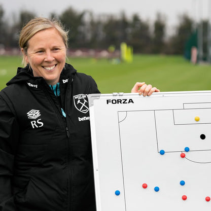 FORZA 35in x 24in Double-Sided Sports Coaching Whiteboard | 13 Sport Options - Dry Erase Board Equipped with Magnetic Markers, Pen & Eraser (Soccer, Without Carry Bag) - size: Without Carry Bag, style: Soccer
