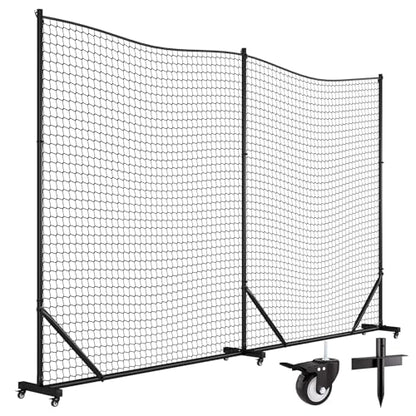 MR Ball Stop Net System, Movable Heavy Duty Backstop Net, 2 in 1 Multi-Sport Stop Netting, Ball Barrier Sports Practice Barrier Net for Professional, College and Grade School Training - size: 20 Ft