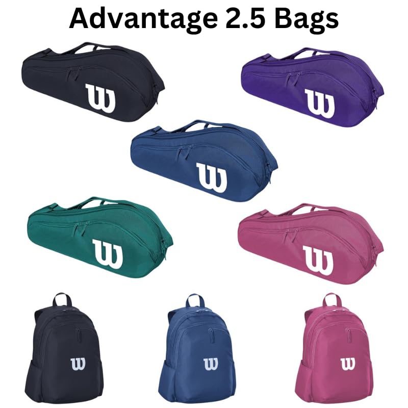 Wilson US Open Junior Tennis Racquet Bundled with an Advantage 2.5 Tennis Bag