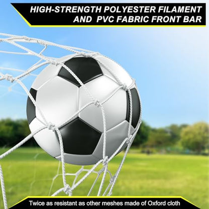 Soccer Goal, Soccer Net Easy Setup, Backyard Portable Net Collapsible Metal Base for Youth Adults,Ground Stakes Included - Multiple Sizes - size: 21/7FT