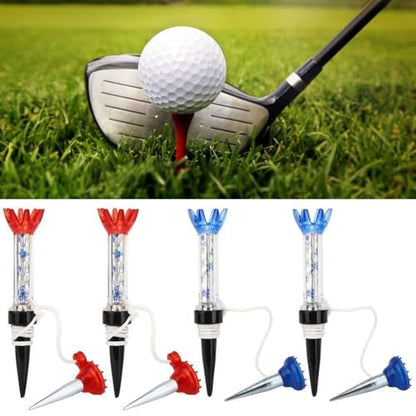 HERCHR 4 PCS Golf Tees, Plastic Magnetic 70mm Long Reusable Practice Tees, Unbreakable Flexible Spring Golf Tee Set for Men Women Driving Range Mat Training Indoor Outdoor
