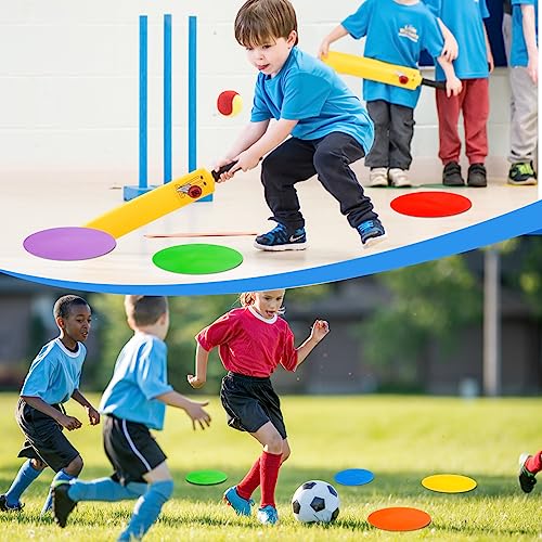 9 inch Spot Markers Flat Field Cones, Non Slip Rubber Agility Markers Flat Field Cones for Soccer Basketball Sports Speed Agility Training （18 pcs）