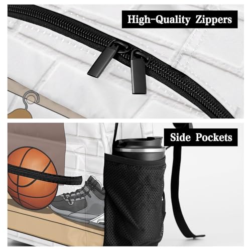 Sport Basketball Fan Player Crepe Personalized School Backpack for Teen Kid-Boy/Girl Primary Daypack Travel Bookbag - color: Option 26