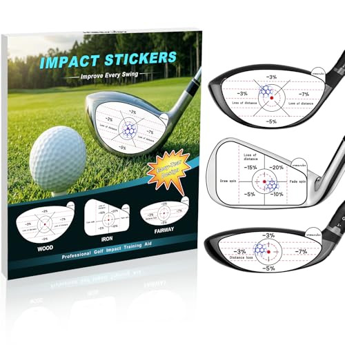 Golf Impact Stickers, High-Resolution Impact Tape for Irons, Woods & Fairway Clubs, Swing Training Aid for Home Practice, Nets & Golf Simulators, Essential Golf Accessories for Men & Women - style: Right-handed - 180 Pcs (Drivers 60, Irons 80, Fairways 40