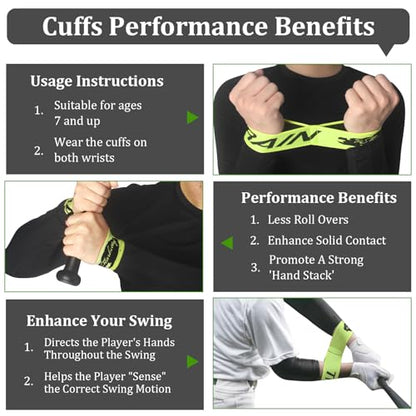 Baseball/Softball Training Equipment for Batting Training, Swing Trainer Aid, Hitting Trainer, Baseball Training (Black - Body Band)