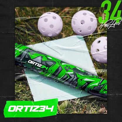 Ortiz34 Bat & Ball Set - Graffiti Plastic Bat & Ball Homerun Set- David Ortiz Backyard Baseball Set for Youth, Kids, Teenagers, Adults (Bat & Ball Set, Blue) - color: Green/Purple, style: Bat & Ball Set
