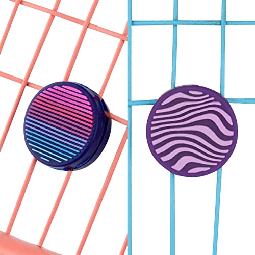 Get A Grip Tennis Dampeners – Vibration Dampener for Tennis Rackets – Shock Absorbing, Reduce String Vibration & Improve Feel – Fun, Colourful, Retro Designs – Tennis Accessories Gift - color: The Retro Duo