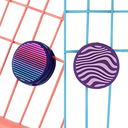 Get A Grip Tennis Dampeners – Vibration Dampener for Tennis Rackets – Shock Absorbing, Reduce String Vibration & Improve Feel – Fun, Colourful, Retro Designs – Tennis Accessories Gift - color: The Retro Duo