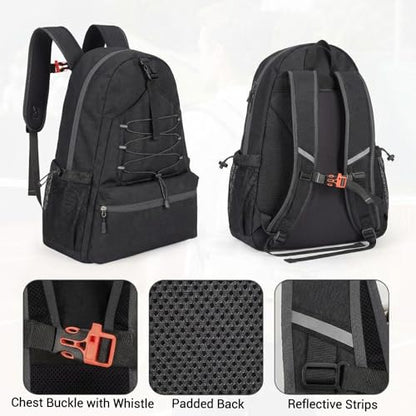 Garvee Tennis Backpack for Men Women, 2 Racket Pickleball Bag with Separate Shoe Compartment, Large Tennis Racket Bag for Racquet Sport Equipment, Beige/Black - color: black