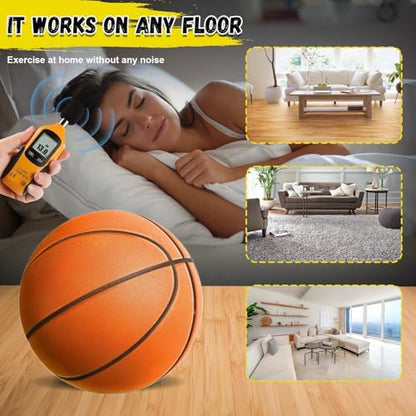 Silent Basketball 2025 Official Eighth Generation of High Density Silent Basketballs Size 6 (28.5") and 7 (29.5"),Mute Basket-Ball Training Ball - size: 28.5"